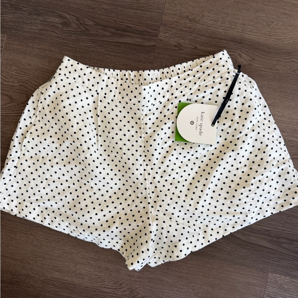 Kate Spade Black and White Polka Dot Athletic Shorts